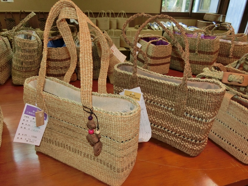 奥会津　三島町　せいかつ工芸館　編組み細工　ヒロロ　バッグ